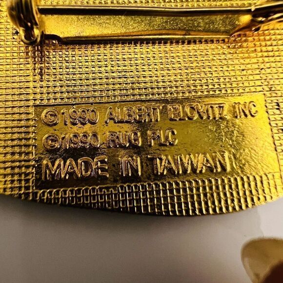 Vintage Albert Elovitz Phantom Of The Opera Black Enamel 1990 Brooch 4091 - Picture 6 of 8